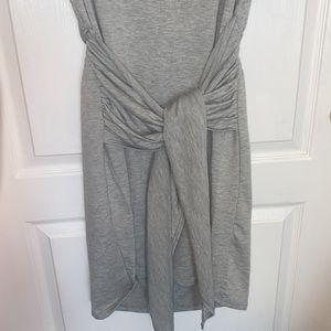 NWT Fashion Nova wrap around dress heather grey